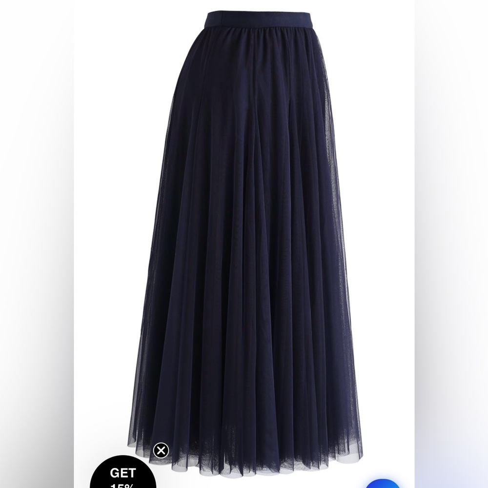 Tulle Maxi Skirt (Navy)